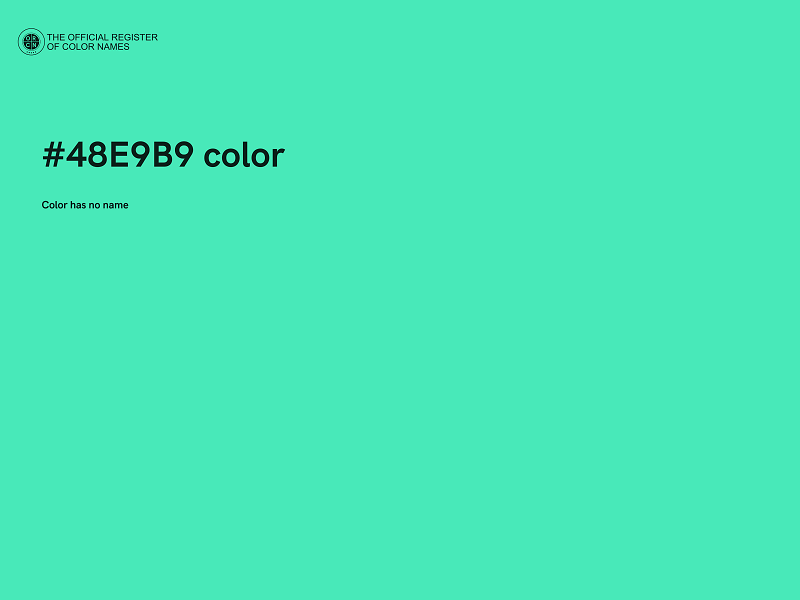 #48E9B9 color image