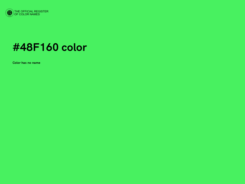 #48F160 color image