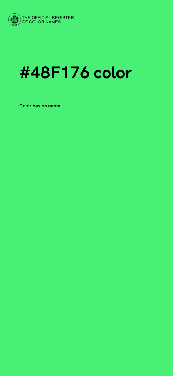 #48F176 color image