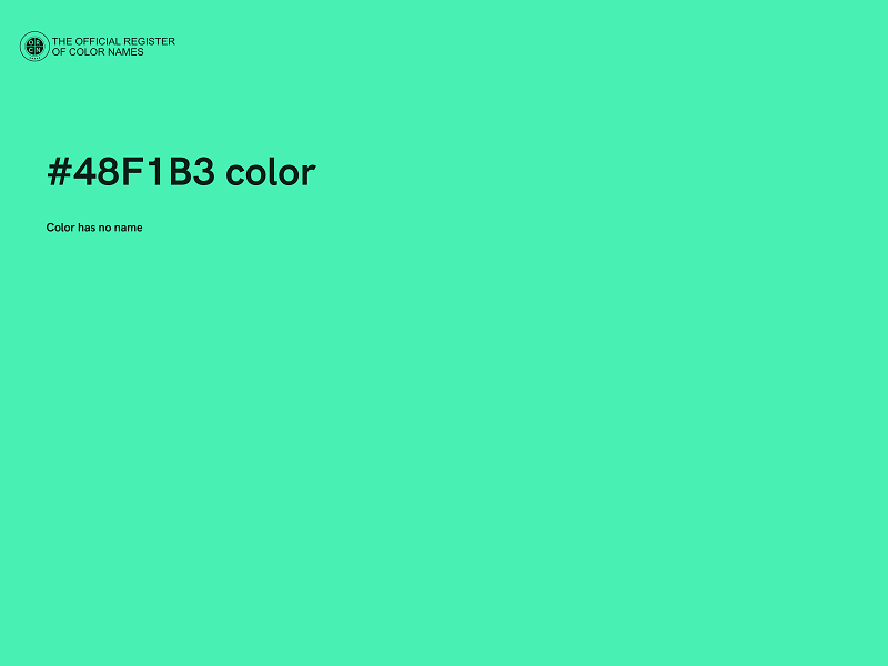 #48F1B3 color image