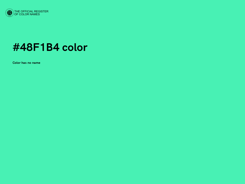 #48F1B4 color image