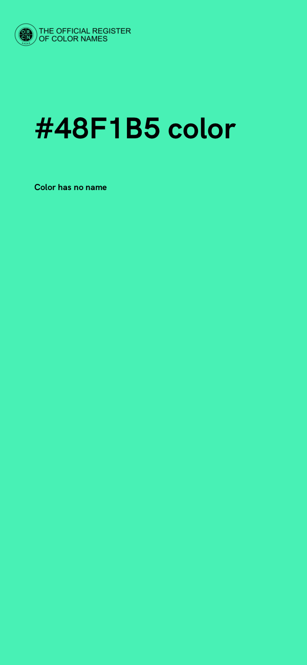 #48F1B5 color image
