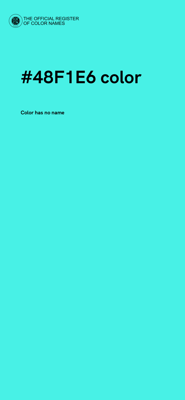 #48F1E6 color image