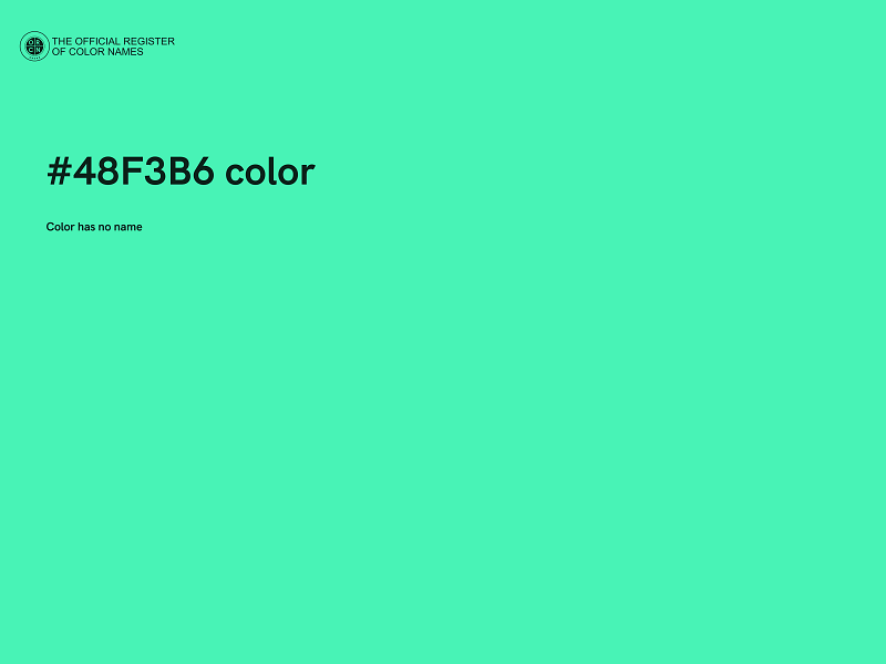 #48F3B6 color image