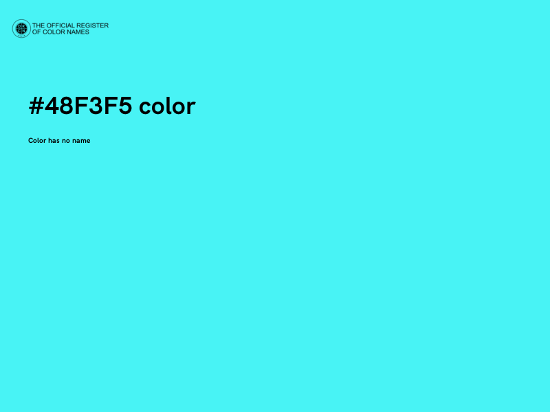 #48F3F5 color image