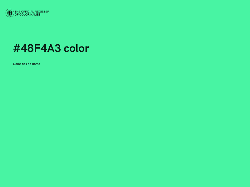 #48F4A3 color image