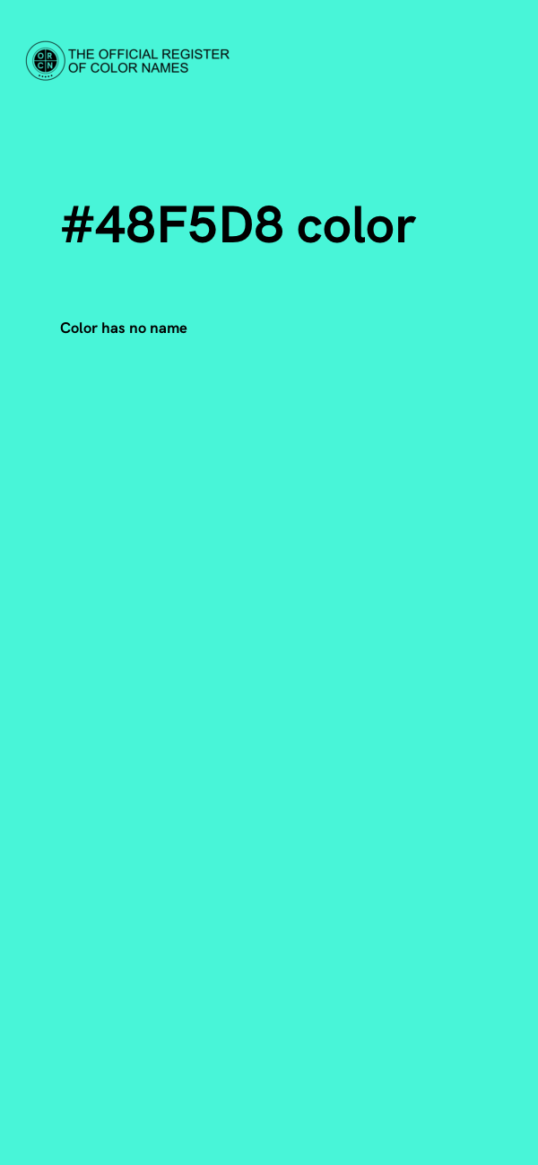 #48F5D8 color image