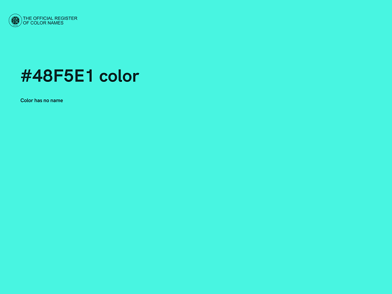 #48F5E1 color image