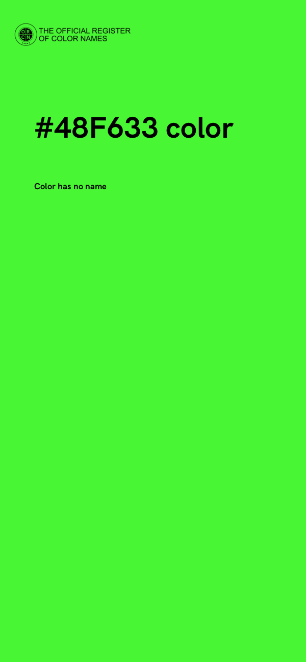 #48F633 color image