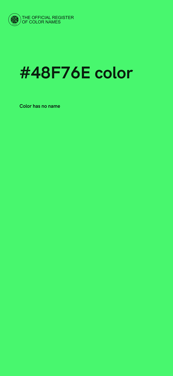 #48F76E color image