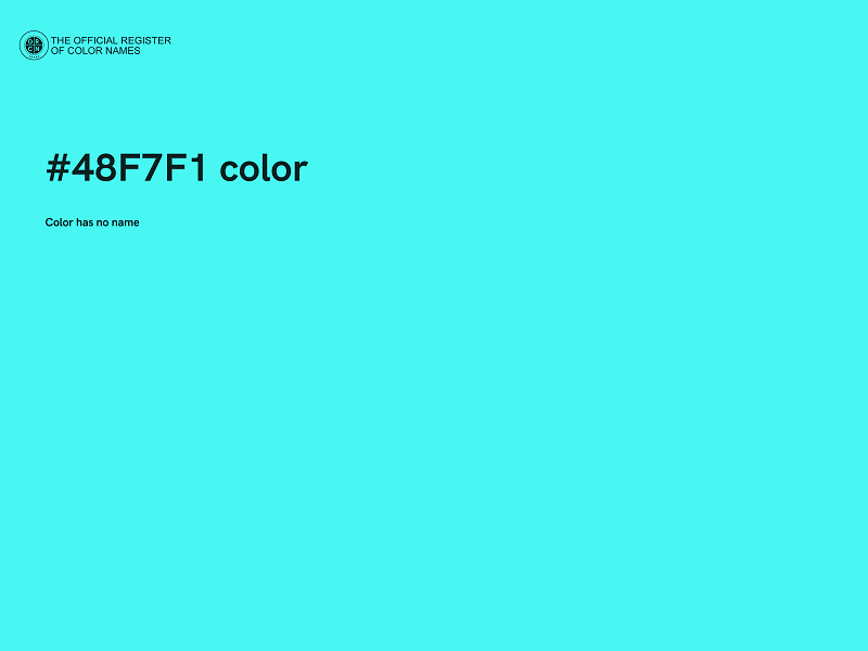 #48F7F1 color image