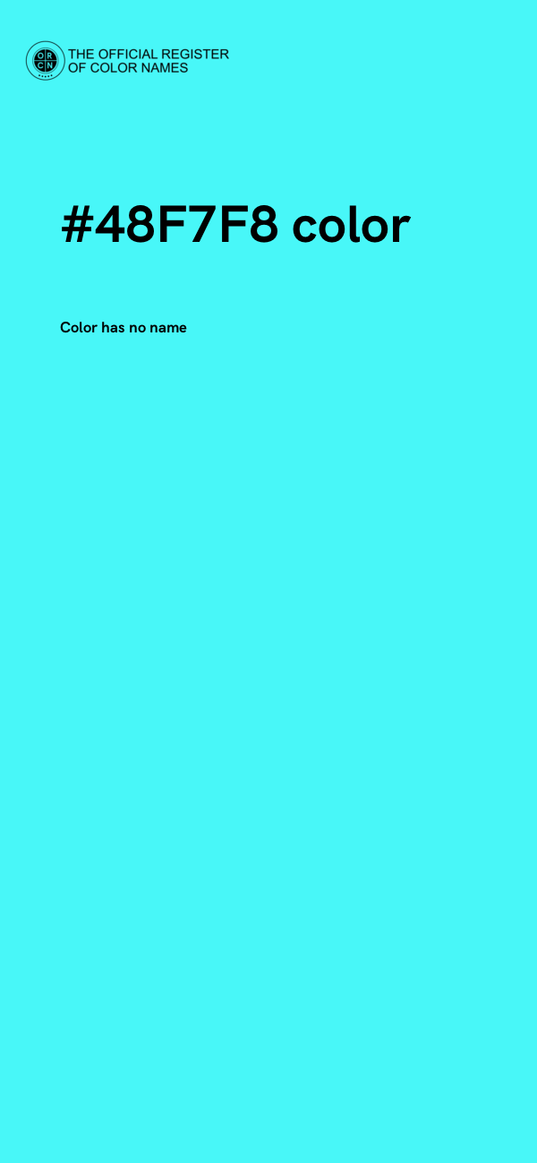 #48F7F8 color image