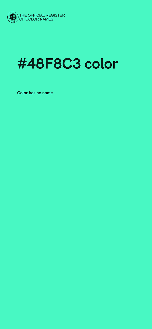 #48F8C3 color image