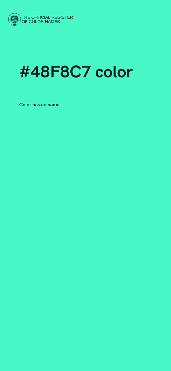 #48F8C7 color image
