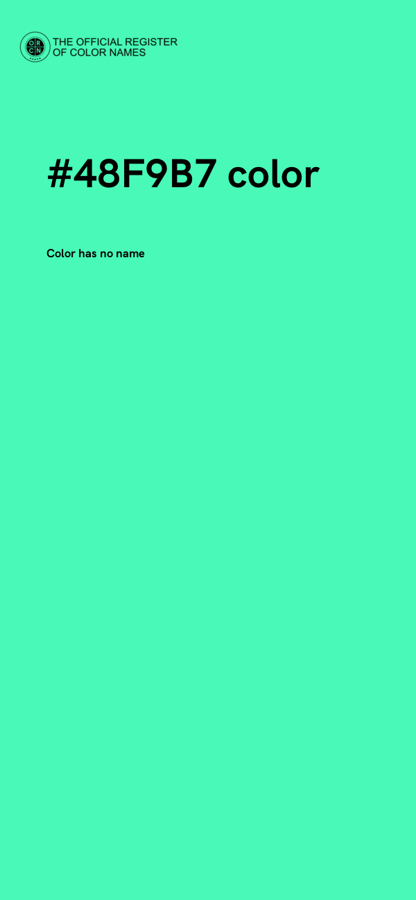 #48F9B7 color image