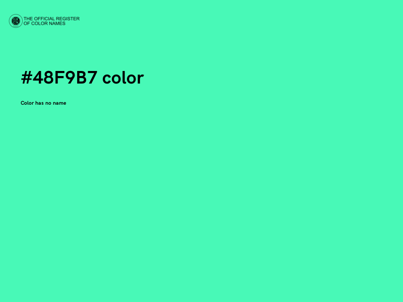 #48F9B7 color image