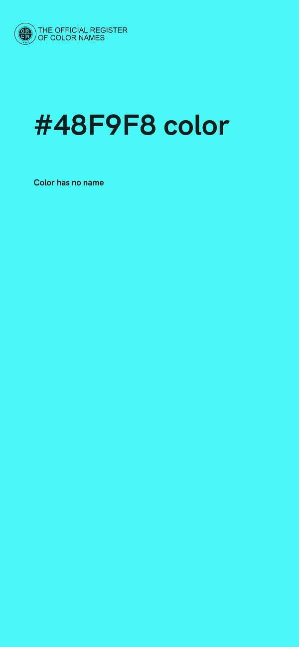 #48F9F8 color image