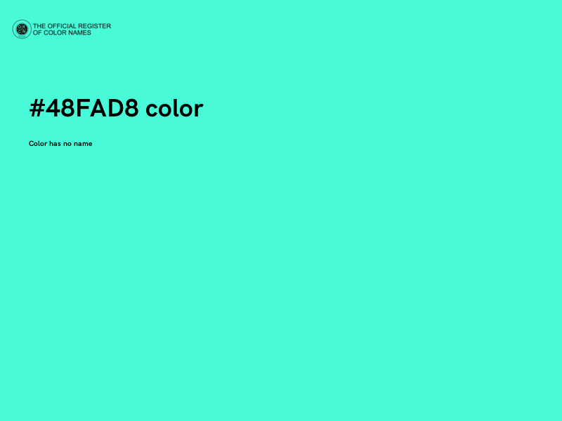#48FAD8 color image