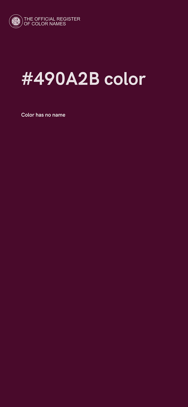 #490A2B color image