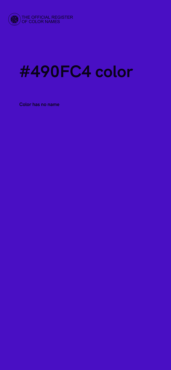 #490FC4 color image
