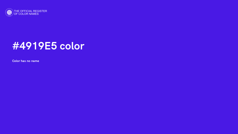 #4919E5 color image