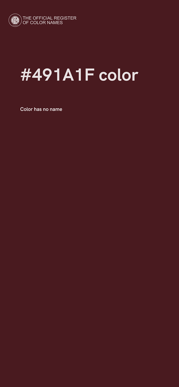 #491A1F color image