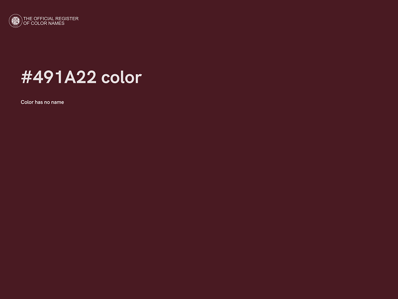 #491A22 color image