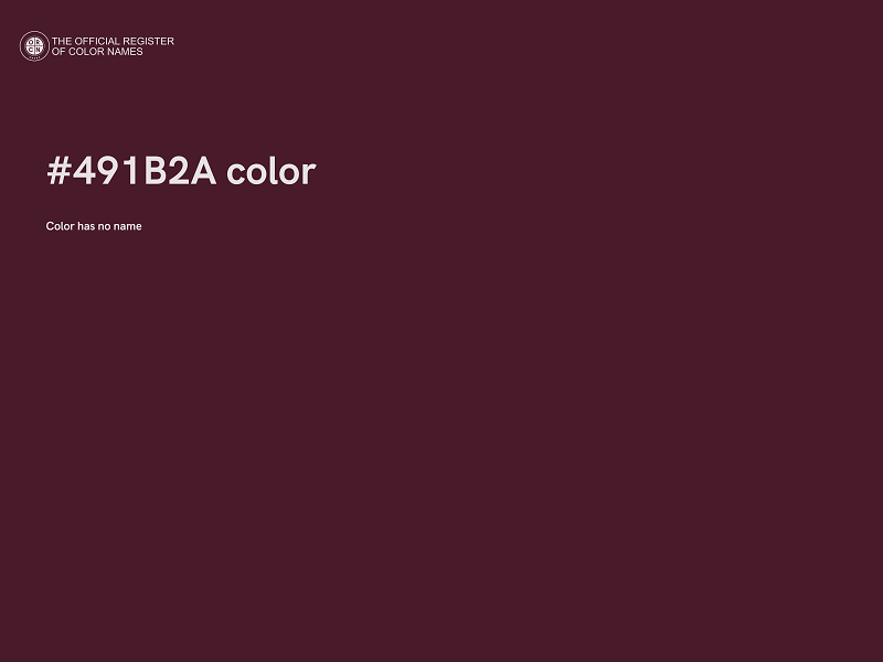 #491B2A color image