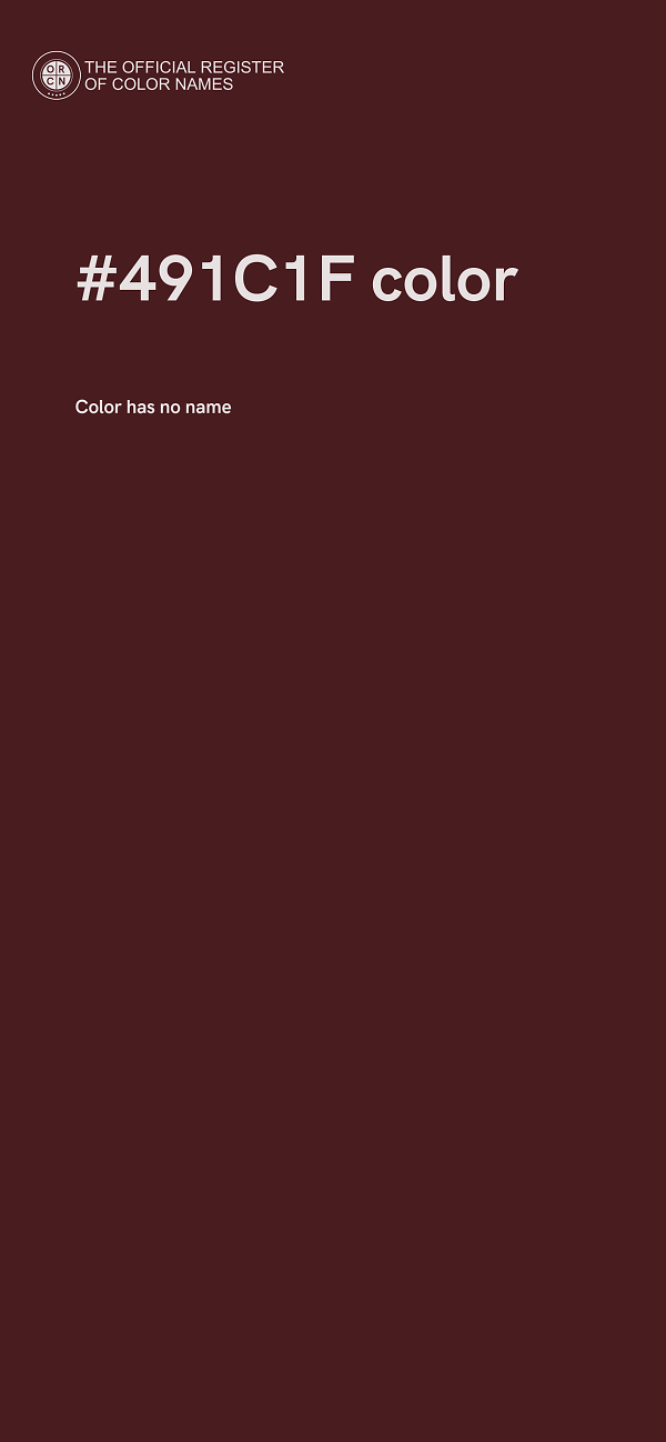 #491C1F color image