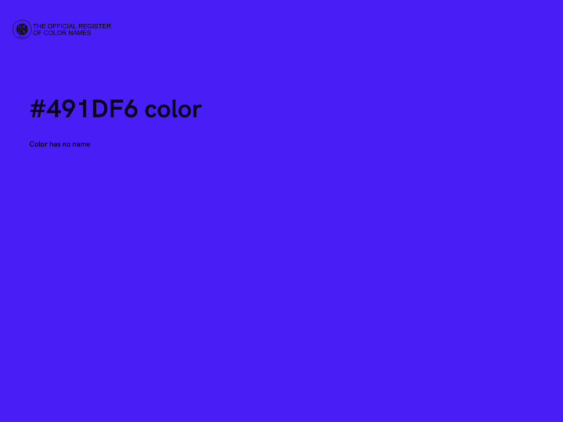 #491DF6 color image