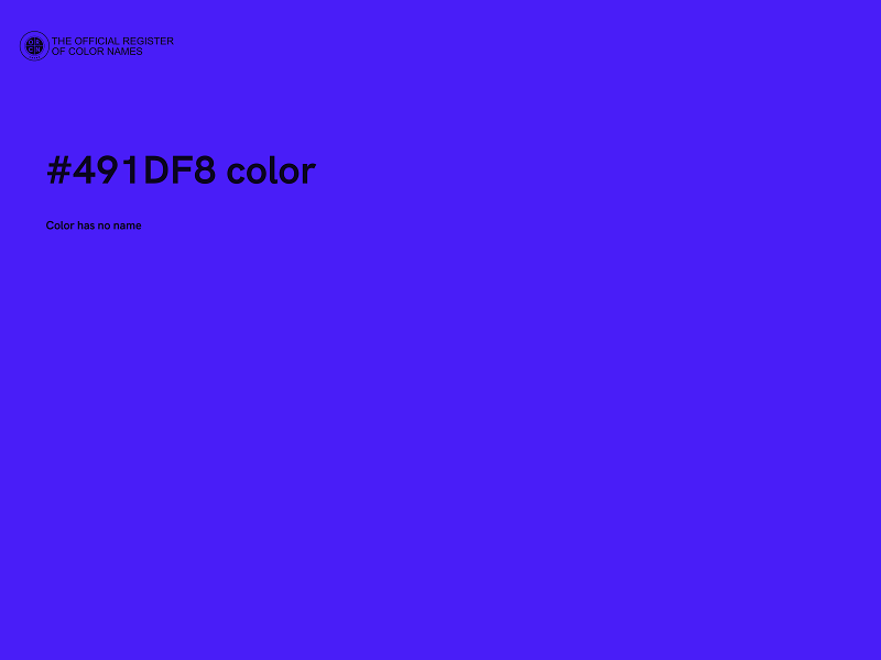 #491DF8 color image