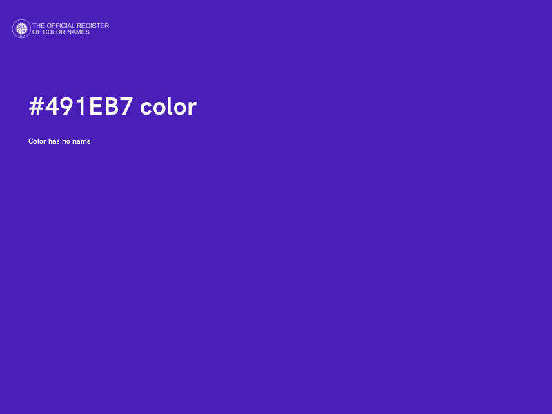 #491EB7 color image