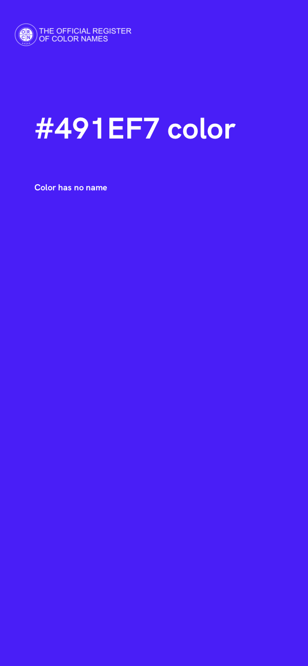 #491EF7 color image