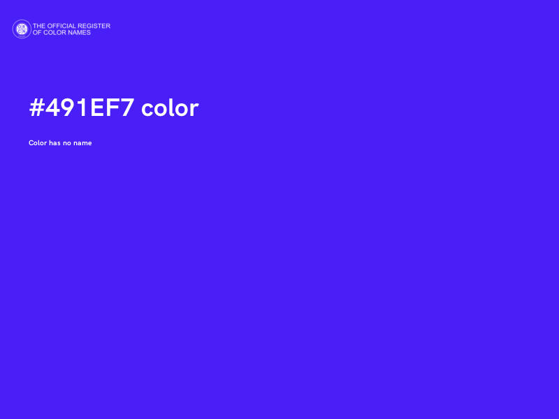 #491EF7 color image