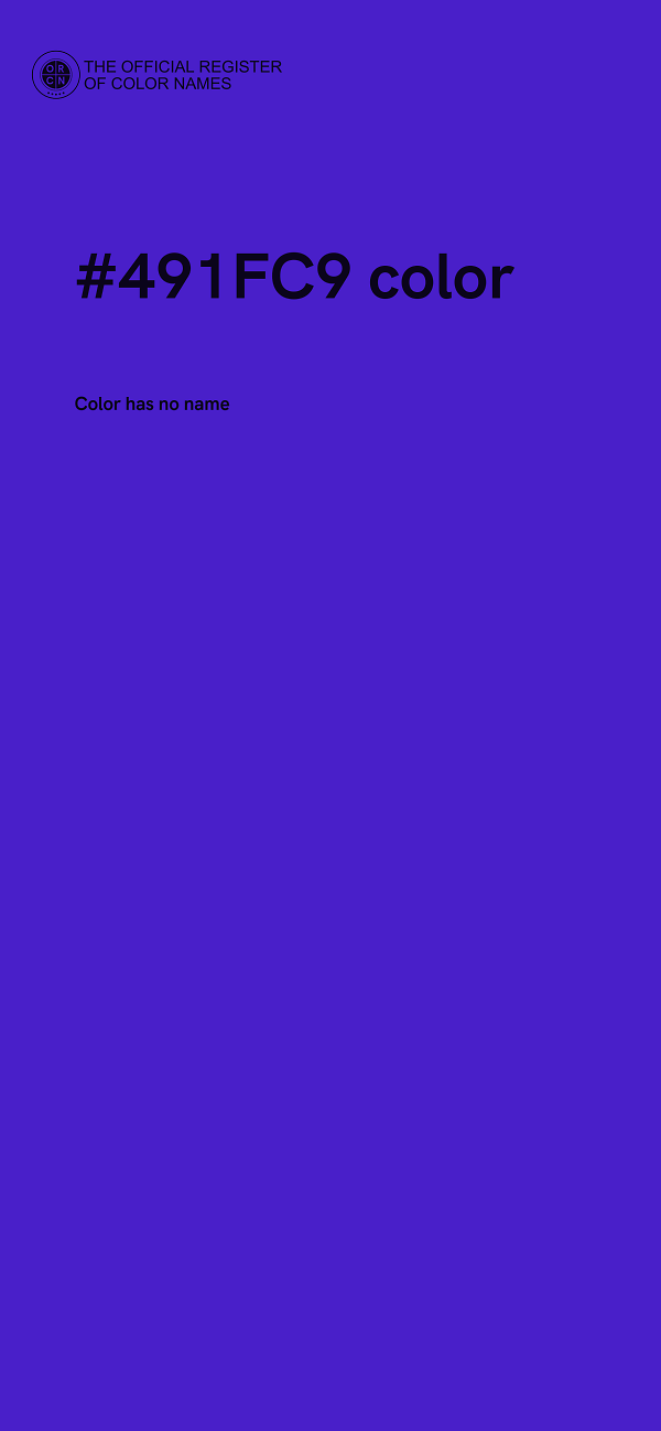 #491FC9 color image