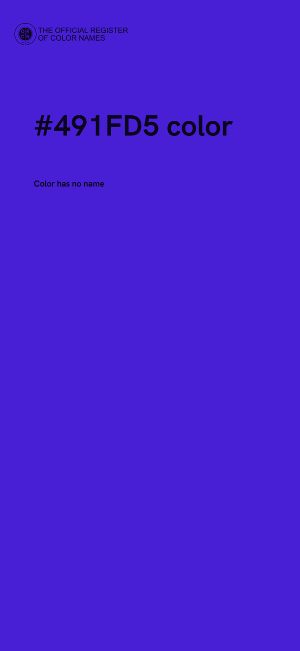 #491FD5 color image