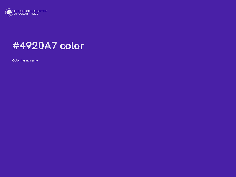 #4920A7 color image