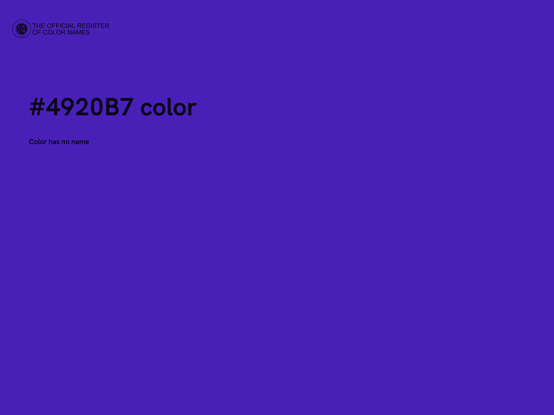 #4920B7 color image