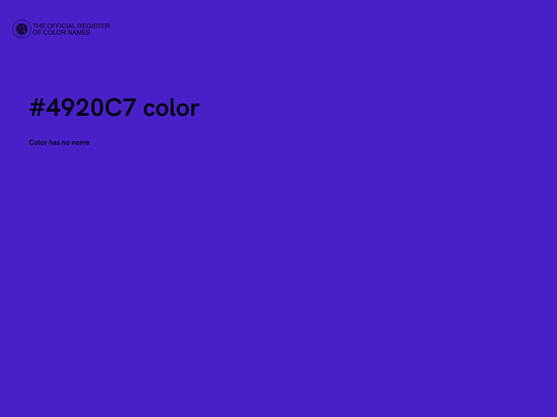 #4920C7 color image