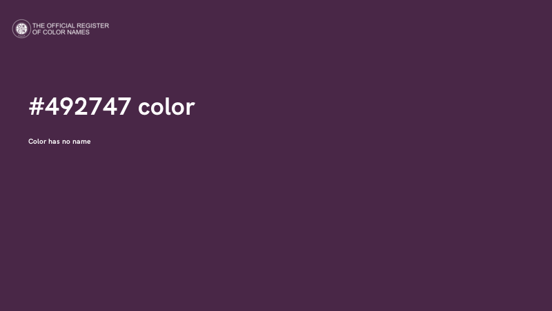 #492747 color image