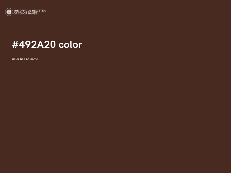 #492A20 color image