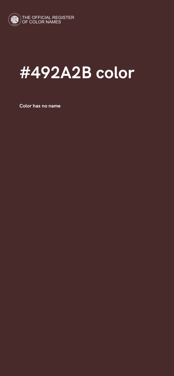 #492A2B color image