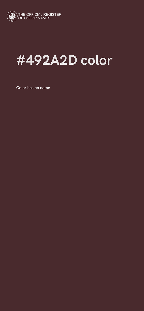 #492A2D color image