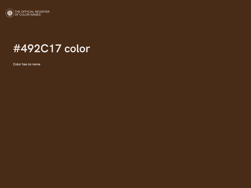 #492C17 color image