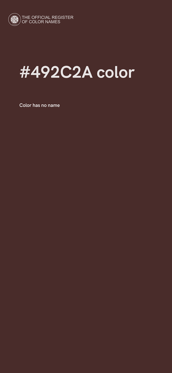 #492C2A color image