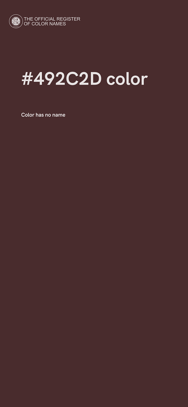 #492C2D color image