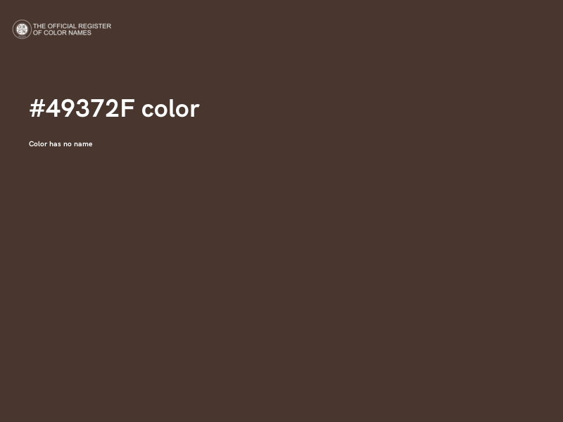 #49372F color image