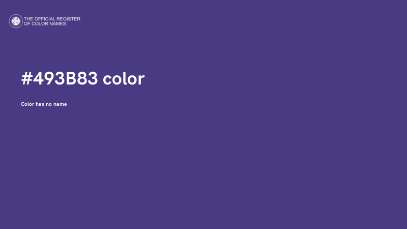 #493B83 color image