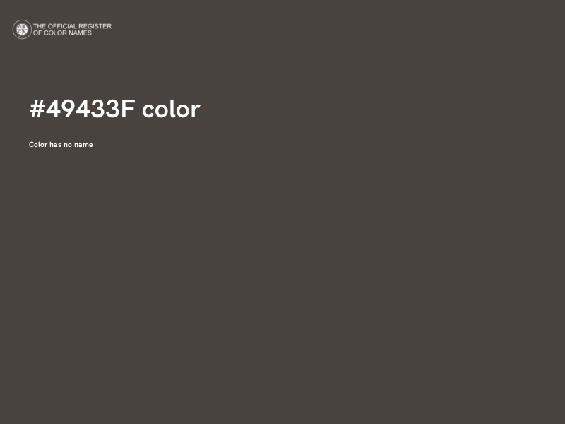 #49433F color image