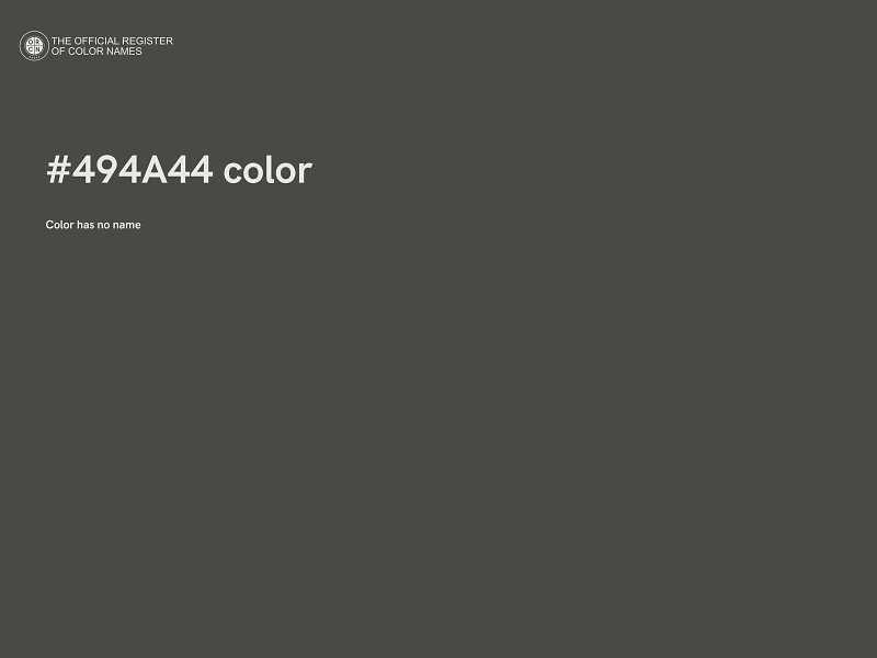 #494A44 color image